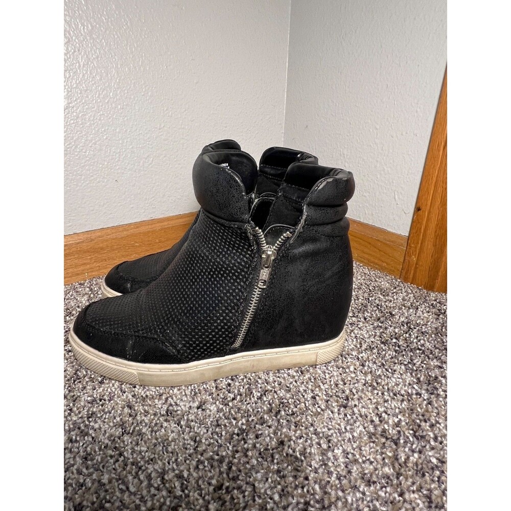 Target Black Zip Wedgie High Top Platform Sneaker Size 8.5
